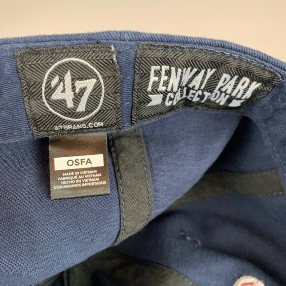 Boston Red Sox MLB Navy Blue 47 Brand Clean Up Fenway Collection Strapback Hat - Picture 6 of 6